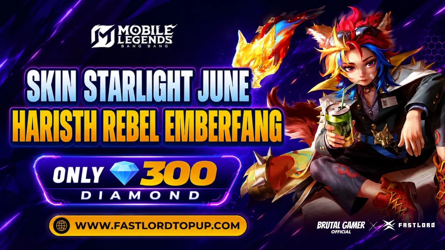 Mobile Legends June Starlight 2026: Unlock Harith Rebel Emberfang for Just 300 Diamonds